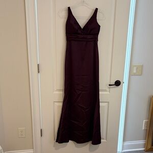 Chic Deep Purple V-Neck Prom Dress